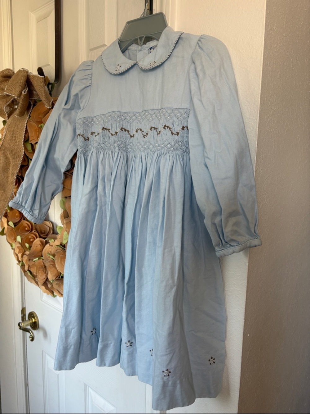 Girls Smocked Dress Carriage Boutiques Long Sleeve